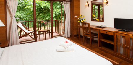 Riverhouse Resort - Standard Double Room - Mae Sariang ริเวอร์เฮ้าส์รีสอร์ท - ห้องสแตนดาร์ดดับเบิล - แม่สะเรียง