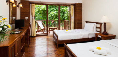 Riverhouse Resort - Standard Twin Room - Mae Sariang ริเวอร์เฮ้าส์รีสอร์ท - ห้องสแตนดาร์ดซิงเกิล - แม่สะเรียง